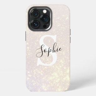 Modernes Glitter-Spark Personalisierter Name & I iPhone 13 Pro Hülle
