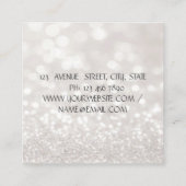 Modernes Glittery Bokeh,Imitate Lashes,Makeup Quadratische Visitenkarte (Rückseite)