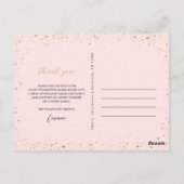 Modernes Glitz Abschluss Foto Vielen Dank Postcard Postkarte (Rückseite)