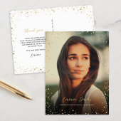 Modernes Glitz Abschluss Foto Vielen Dank Postcard Postkarte