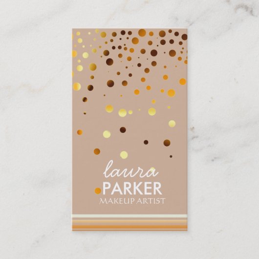 Modernes Glitzer Bokeh Make-upkünstler-Grün Visitenkarte (Vorderseite)