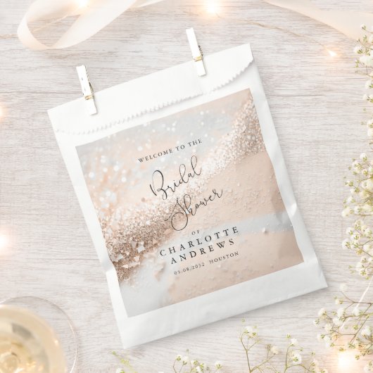 Modernes, Glitzer Brautparty Geschenktütchen (Ausgeschnitten)