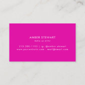Modernes Glitzer Holographic Iridescent Make-up Visitenkarte (Rückseite)