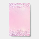 Modernes Glitzer Lila (Imitate) Abzeichen Ausweis (Back)