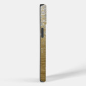 Modernes Glitzer-Monogramm aus vergoldetem Metall Case-Mate iPhone Hülle (Rückseite / Rechts)