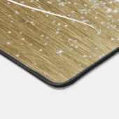 Modernes Glitzer-Monogramm aus vergoldetem Metall Schreibtischunterlage (Ecke)