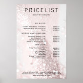 Modernes, Glitzer Preisliste Poster (Vorne)