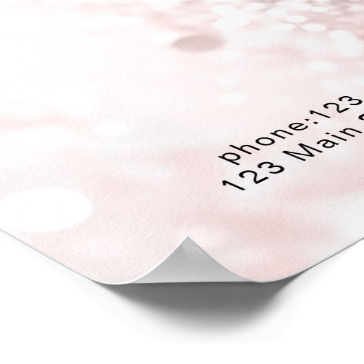 Modernes, Glitzer Preisliste Poster (Ecke)