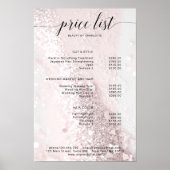 Modernes, Glitzer Preisliste Poster (Vorne)