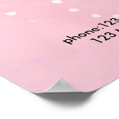 Modernes Glitzer-Preisschild Poster (Ecke)