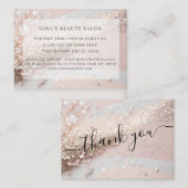 Modernes, Glitzer Rabattkarte (Vorne/Hinten)