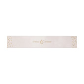 Modernes Glitzer Rose Gold Hochzeitsmonogramm Einladungsbanderole (Flach)
