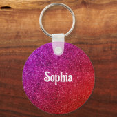 modernes Glitzer Schlüsselanhänger (Vorderseite)