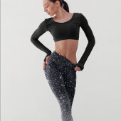 Modernes Glitzern Black Glitzer Leggings