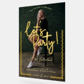 Modernes Glow Script Yellow Neavy Graduate Foto Acrylschild (Winkel)