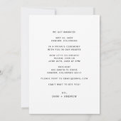 Modernes Glück je nach Script Herz Foto Party Einladung (Rückseite)