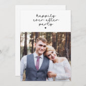 Modernes Glück je nach Script Herz Foto Party Einladung (Vorne/Hinten)