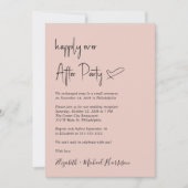 Modernes Glück nach dem Foto Hochzeitsempfang Einladung (Vorderseite)