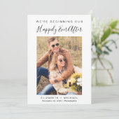 Modernes Glück nach dem Foto Save The Date (Stehend Vorderseite)