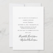 Modernes Glück nach dem Foto Save The Date (Rückseite)