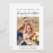 Modernes Glück nach dem Foto Save The Date (Vorne/Hinten)