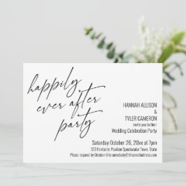 Modernes Glück nach dem Party Hochzeitsempfang Einladung