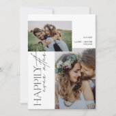 Modernes Glück nach der Hochzeit des Fotos Ankündigung (Vorderseite)