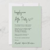 Modernes Glück nach einer Hochzeit Einladung (Vorderseite)