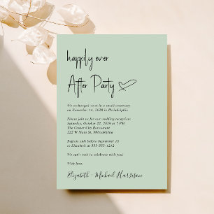 Modernes Glück nach einer Hochzeit Einladung