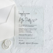 Modernes Glück nach Hochzeitsempfang Acryleinladungen