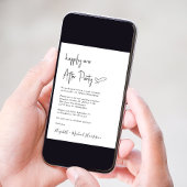 Modernes Glück nach Hochzeitsempfang Einladung