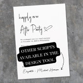 Modernes Glück nach Hochzeitsempfang Einladung