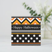 Modernes glückliches Halloween-Muster Karte (Stehend Vorderseite)