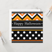 Modernes glückliches Halloween-Muster Karte (Vorderseite/Rückseite Beispiel)