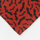 Modernes glückliches Halloween Red Bat Fleecedecke (Ecke)