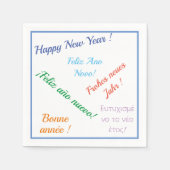 Modernes glückliches neues Jahr in verschiedenen S Serviette (Vorderseite)