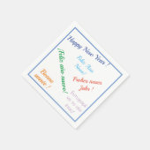 Modernes glückliches neues Jahr in verschiedenen S Serviette (Ecke)