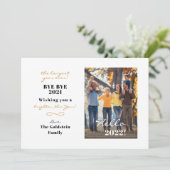 Modernes, glückliches Neujahrsgeschenk handgeschri Feiertagskarte (Stehend Vorderseite)