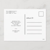 Modernes, glückliches New Year-Foto Feiertagspostkarte (Rückseite)