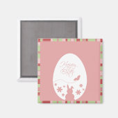 Modernes glückliches Ostereier Pastell Pink Magnet (Vorderseite/Rückseite)