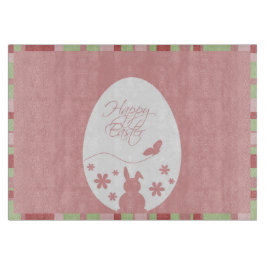 Modernes glückliches Ostereier Pastell Pink Schneidebrett