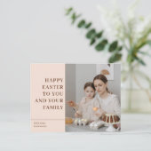 Modernes glückliches Ostern | Familiengeschenk Postkarte (Stehend Vorderseite)