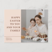 Modernes glückliches Ostern | Familiengeschenk Postkarte (Vorderseite)