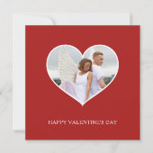 Modernes, glückliches Valentinstag Rotes Foto Feiertagskarte (Vorderseite)
