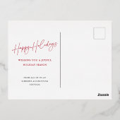 Modernes, glücklichstes Weihnachtsgeschäft Gold Folien Feiertagspostkarte (Rückseite)