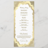 Modernes Gold Abstrakt Wedding Programm (Rückseite)