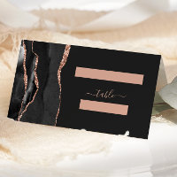 Modernes Gold-Agate-Hochzeitstil für die Schwarze
