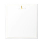 Modernes Gold Ananas Personalisiert Notepad Notizblock (Vorderseite)