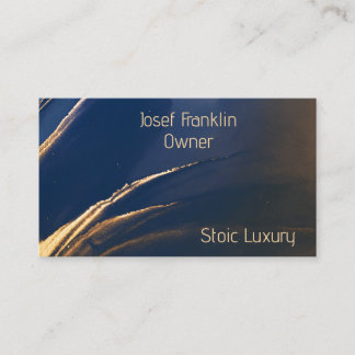 Modernes Gold auf Blue Alcohol Ink Business Card Visitenkarte