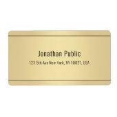 Modernes Gold Background Einfache Vorlage Versand (Vorne)